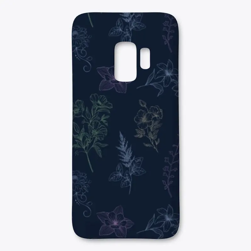 Pretty Floral Pattern on Navy Blue