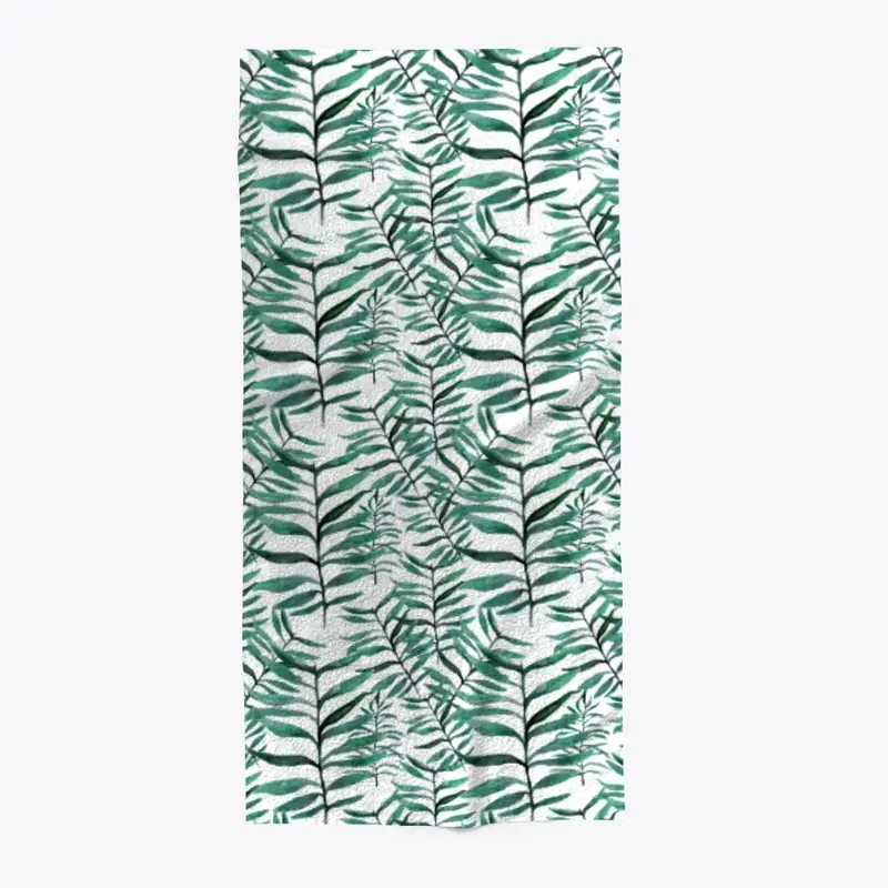 Green Palm Print