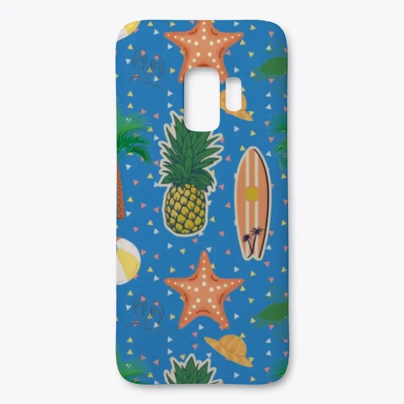 Pineapples, Palm, Surf &amp; Beach Print