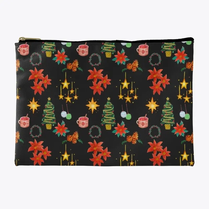 Christmas tree flower print