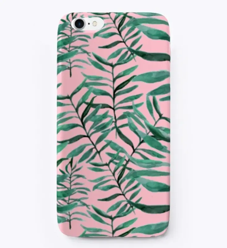 Green Palm Print