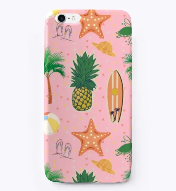 Pineapples, Palm, Surf &amp; Beach Print